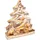 Brubaker 3D Lichterbogen - LED Schwibbogen - Tannenbaum Wald - Weihnachtsbeleuchtung Holz - 34 x 28 x 9 cm - Handbemalte Weihnachtsdeko - Braun/Weiß