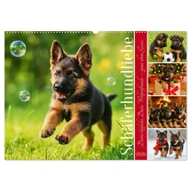 Calvendo Schäferhundliebe - Deine tägliche Dosis Welpenfreude – ganz ohne Gassi. (Wandkalender 2026 DIN A2 quer), CALVENDO Monatskalender: Ein Jahr voller ... durch die Jahreszeiten! (CALVENDO Tiere)