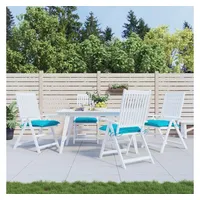 VidaXL Stuhlkissen 4 Stk. Türkis 40x40x7 cm Stoff