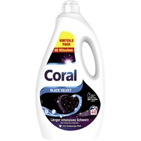 Coral Colorwaschmittel Black Velvet Flüssigwaschmittel für länger intensives Schwarz mit Anti-Verblassungs-Effekt 40 WL 2 Liter