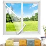 120x190cm Fliegengitter Fenster, Insektenschutz Fenster DIY, Insektenschutz für Fenster Ohne Bohren Erforderlich Fliegen und Mücken Unter Quarantäne Stellen