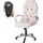 Mendler Massage-Bürostuhl HWC-A69 Kunstleder Beige