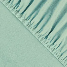 Julius Zöllner Jersey Spannbettlaken für Baby- & Kinderbett, 100% Jersey-Baumwolle, OEKO-TEX Standard 100 zertifiziert, Größe: 60x120cm / 70x140cm, 1er Pack, salbei