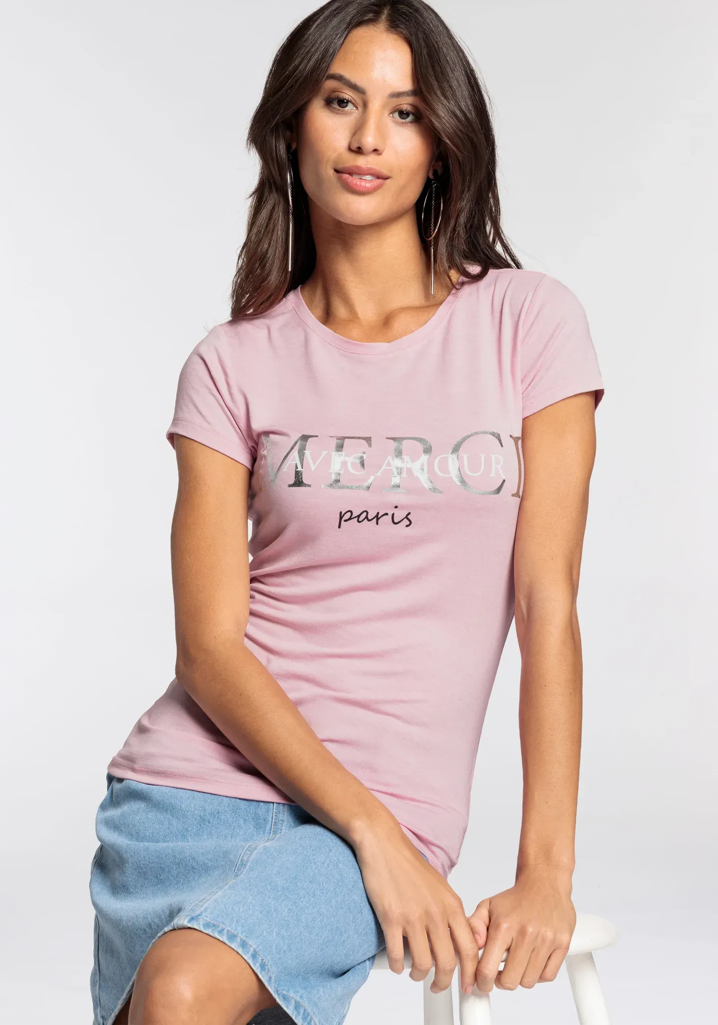 Melrose T-Shirt, mit elegantem Aufdruck - NEUE KOLLEKTION Melrose pink 44