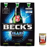 12x Birra Becks Alkoholfrei Flaschen Bier 0% Alk. 0,33l Flasche+Polpa 400g