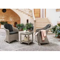 Destiny Balkonset MALAGA MERANO 2 Sessel, + Tisch 46x46x50cm, vintage weiß