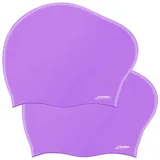 2er-Set wasserdichte Badekappen für Damen und Herren, Universalgröße