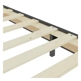 vidaXL Boxspringbett Dunkelgrau Stoff 140x200 cm