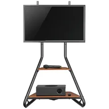 Maclean Brackets Maclean MC-455 37-75'', Max. 40kg Freestanding TV-Halterung - Black / Wood