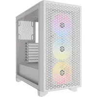 Corsair 3000D RGB Airflow Mid-Tower PC-Gehäuse - 3X AR120 RGB-Lüfter - DREI-Slot-GPU-Unterstützung - Geeignet Für Bis zu 8X 120mm-Lüfter - High-Airflow-Design - Weiß