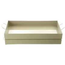 Freese nature trends Tablett Sand mit Henkeln rechteckig 39 x 19 cm - Metall