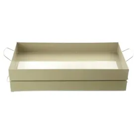 Freese nature trends Tablett Sand mit Henkeln rechteckig 39 x 19 cm - Metall