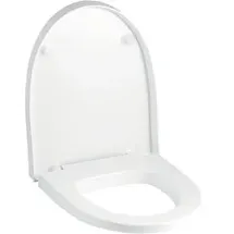 Geberit Flow WC Sitz 575950000 weiss, Scharniere Edelstahl, mit Absenkautomatik