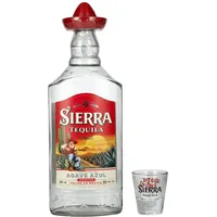 Sierra Tequila Blanco 38% Vol. 0,7l mit Glas