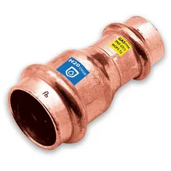 Kupfer Press Kombifitting Reduzierung, DVGW, Kontur V, verschiedene Varianten (Ausführung: 15 - 12 mm)