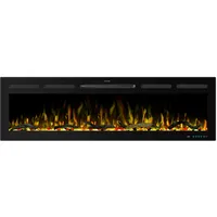 Parrot Uncle Smart Led Elektrokamin 152 Cm (60 Zoll) Dual-flammen Wandkamin Einbaukamin Mit 169 Effekten 750w/1500w Heizung Fernbedienung Timer