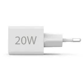 Hama Schnellladegerät, 1x USB-C 1x USB-A QC, 20 W, Weiß