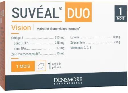 Densmore Suvéal Duo Nahrungsergänzungsmittel Vision Cure 1 Monat 30 Kapseln