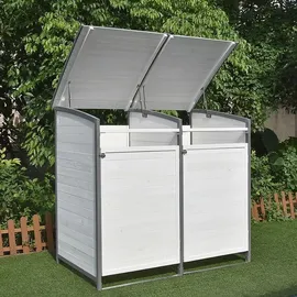 Melko Mülltonnenbox 140 x 85 x 127 cm grau