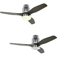 CasaFan Aerodynamix Eco CH-NB 112 cm Deckenventilator chrom glänzend/nussbraun