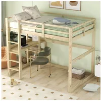 stilvora Hochbett 140 x 200 cm Kiefer lackiert natur beige