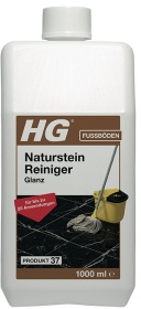 HG Produkt 37, Naturstein Reiniger Glanz, Herrlich frisch duftender, konzentrierter Wischreiniger, 1 Liter - Flasche