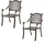 Relaxdays Antiker Gartenstuhl 2er Set 63 x 63 x 91 cm gold/schwarz/bronze