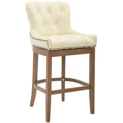 CLP Barhocker Lakewood Echtleder, Antik-hell creme