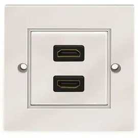 Logilink AH0018 - HDMI Wanddose mit 2 x Kupplung Buchse/Buchse weiß