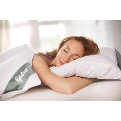 Federkissen FJÖDUR "Fabian", weiß, B:40cm L:80cm, Bezug: 100% Baumwolle, Kopfkissen, Stützfunktion im Nackenbereich, Kissen in 40x80 oder 80x80 cm