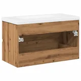 vidaXL Waschbeckenunterschrank, mit Einbaubecken Artisan-Eiche
