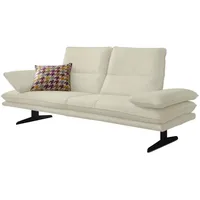 2,5-Sitzer W.SCHILLIG "broadway, Designsofa mit tollem Sitzkomfort", beige (sahara s37), B:236cm H:94cm T:96cm, Stoff S37 (100% Polyester): Luxus-Microfaser in Lederoptik, Sofas, Sitztiefenverstellung, Kopfteil- & Seitenteilverstellung, Breite 216cm