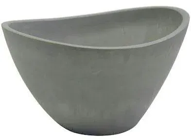 Ecostone Schiffchen ECO700 D25x18H15cm 70% Recycling  - grau