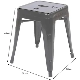 MCW Hocker A73 39 x 46 x 39 cm Grau