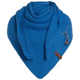 Knit Factory - Dreiecksschal Coco - Damen Strickschal mit Wolle - Umschlagtuch für den Herbst und Winter - Winterschal - Dreieckstuch - Hochwertige Qualität - XXL Schal - 190 x 85 cm - Cobalt - 190x85 cm