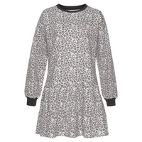 LASCANA Sweatkleid Schwarz/Weiß 36/38