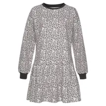 LASCANA Sweatkleid Schwarz/Weiß 36/38