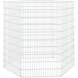 vidaXL Freilaufgehege 54 x 100 x 0 cm silber