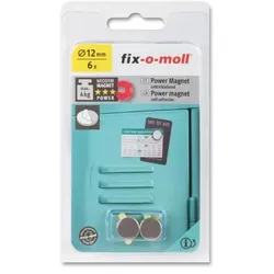 fix-o-moll Neodym Magnete Scheiben selbstklebend 12mm