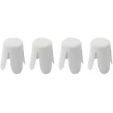 sweeek / 4er Set stapelbare Hocker, strukturierter Bouclébezug,