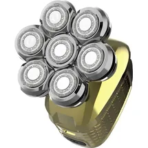 Avizar Elektrorasierer 7 Rotationsköpfe Gold