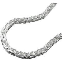 Gallay Silberkette ca.4mm Königskette vierkant glänzend Silber 925 50cm (1-tlg) silberfarben