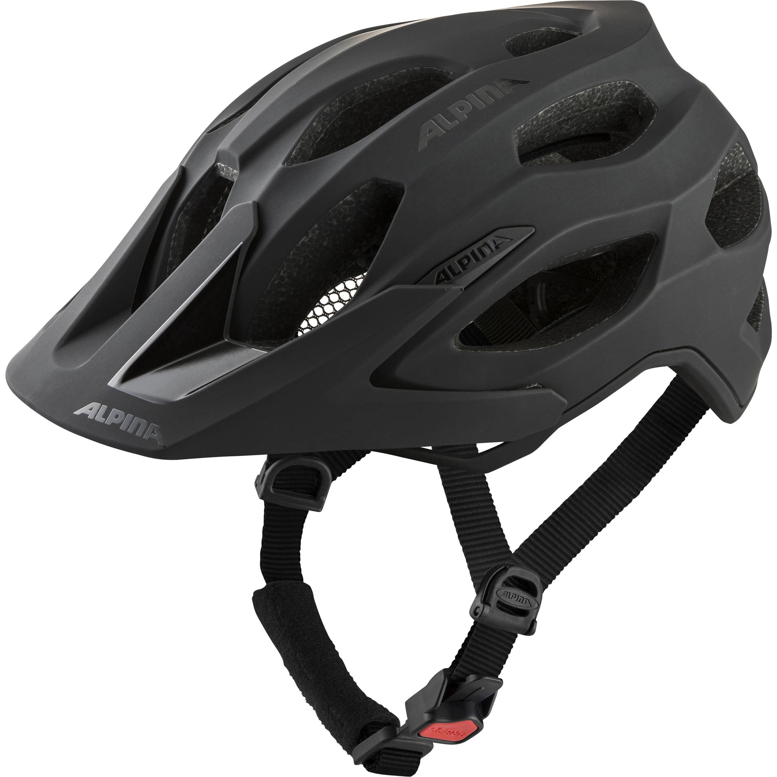 Alpina Carapax 2.0 Enduro Fahrrad Helm 52-57cm | Schwarz matt