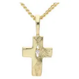JuwelmaLux Kreuzanhänger JuwelmaLux Anhänger 333 Gold Kreuz mit Zirkonia JL20-02-0010 (1-tlg)