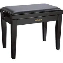 Roland Klavierbank in Hochglanz-Ebenholz-Ausführung mit gepolstertem Vinyl-Sitz – RPB-200PE, Poliertes Ebenholz, 1