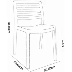 Resol garbar WIND Stuhl Indoor, Outdoor Set 2 Schokolade