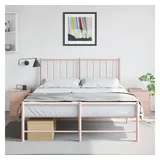 vidaXL Nachttische 2 Stk. Rosa 34,5x39x44 cm Stahl