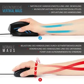 CSL ergonomische Maus schwarz