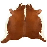 KUHFELL online & NOMAD Fellteppich KUHFELL RINDERFELL BRAUN WEISS HERFORD 200 X 180 CM