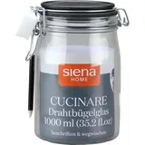 Siena Garden Drahtbügel-glas 'cucinare' 1,0 l mit Stift & Schwamm